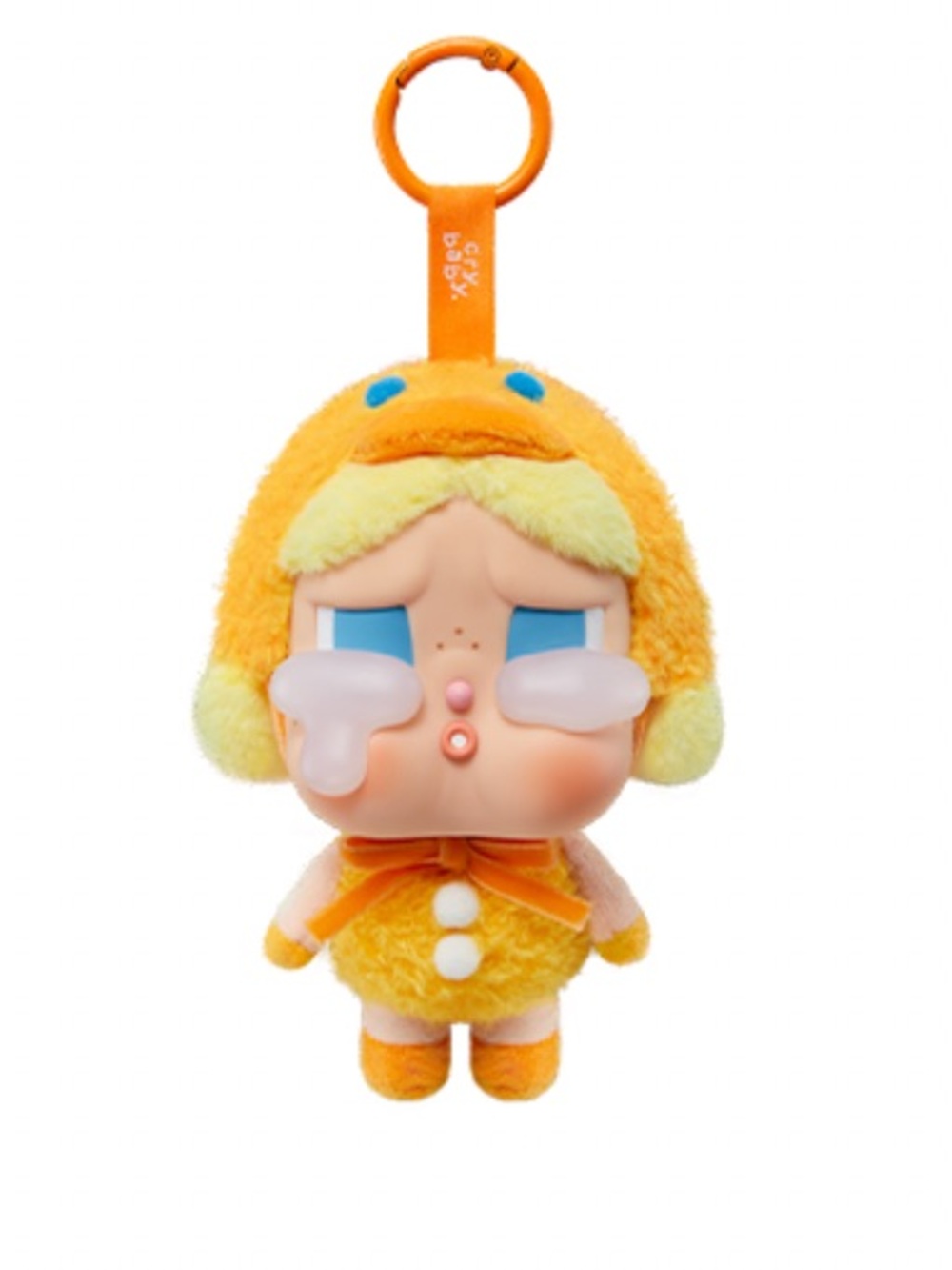 Yellow Duck Crybaby Plush Clip-On Keychain - Cute Accessory